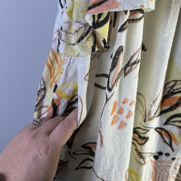 Free People Size Medium Anita High Low Maxi Dress Boho Festival Ruffle Tiered - Picture 6 of 13